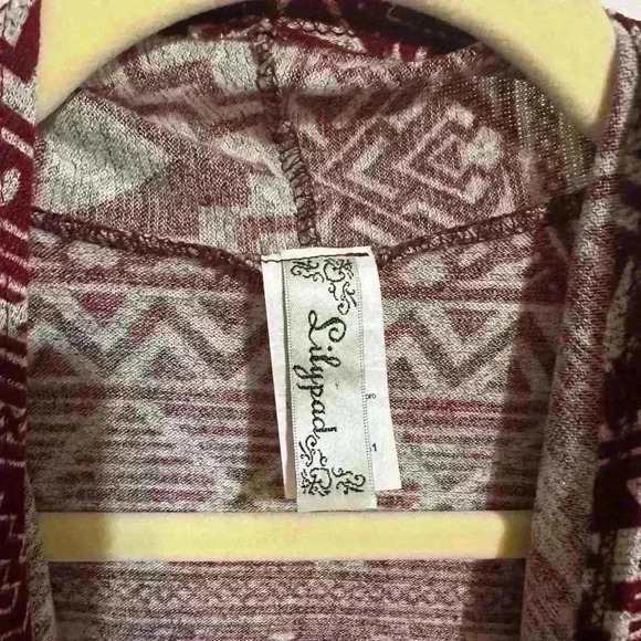 Lilypad Aztec Western Fringe Wrap Cardigan Size small - Picture 2 of 5